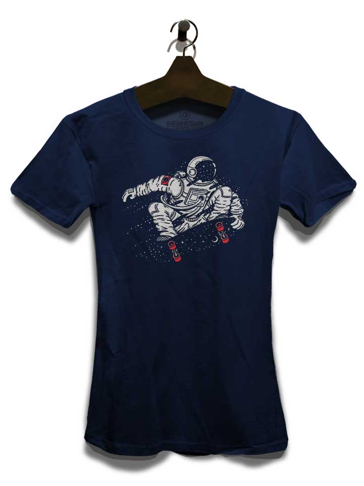 space-skater-astronaut-02-damen-t-shirt dunkelblau 3