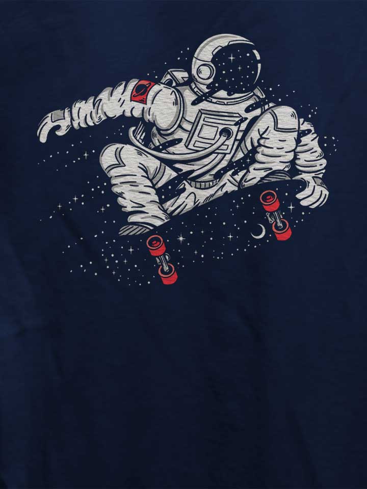 space-skater-astronaut-02-damen-t-shirt dunkelblau 4