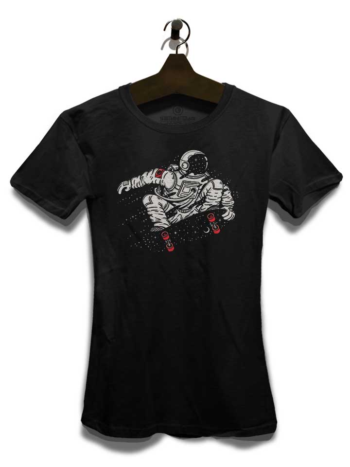 space-skater-astronaut-02-damen-t-shirt schwarz 3
