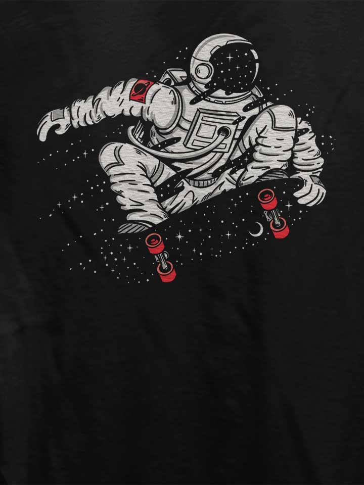 space-skater-astronaut-02-damen-t-shirt schwarz 4