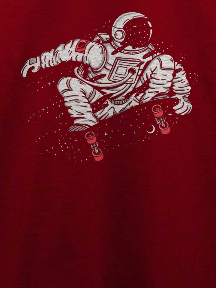 space-skater-astronaut-02-t-shirt bordeaux 4