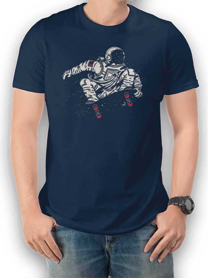 Space Skater Astronaut 02 T-Shirt navy L