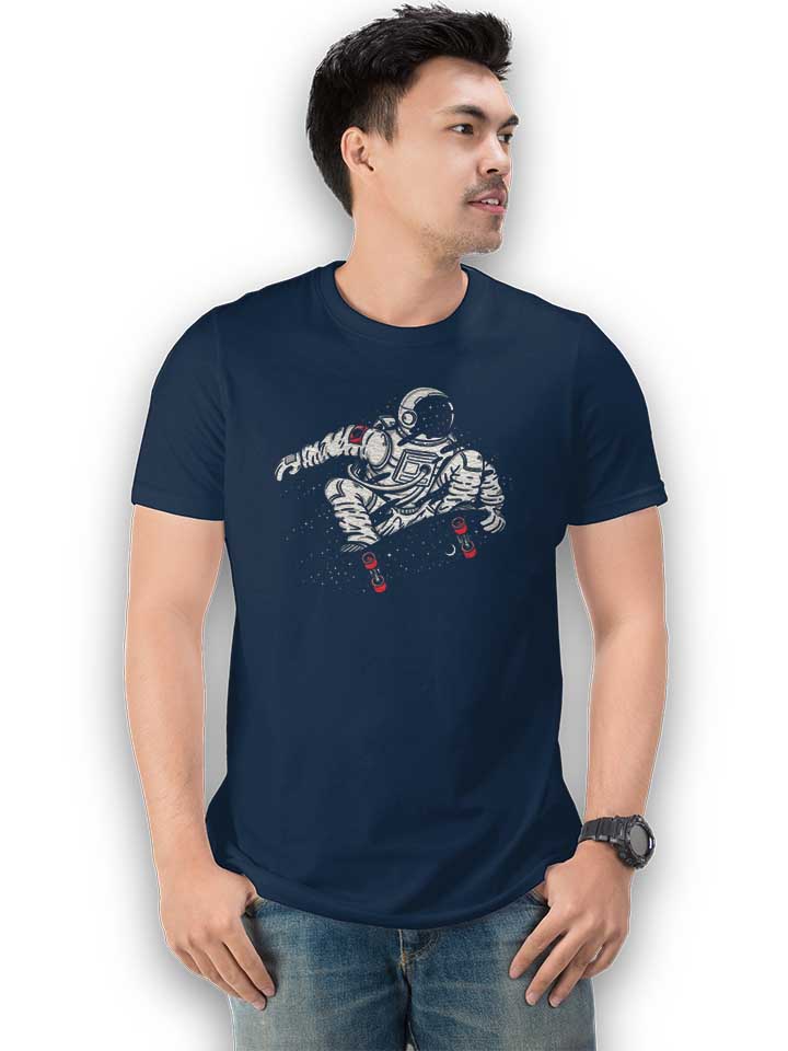 space-skater-astronaut-02-t-shirt dunkelblau 2