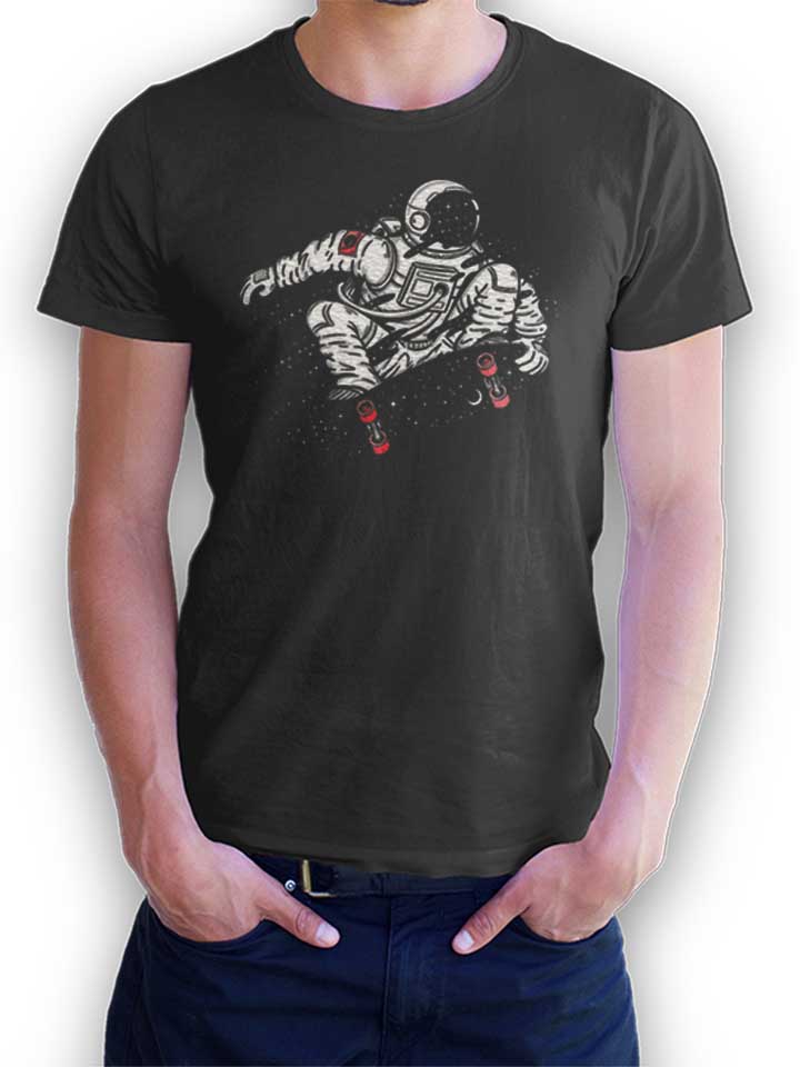 Space Skater Astronaut 02 T-Shirt dunkelgrau L