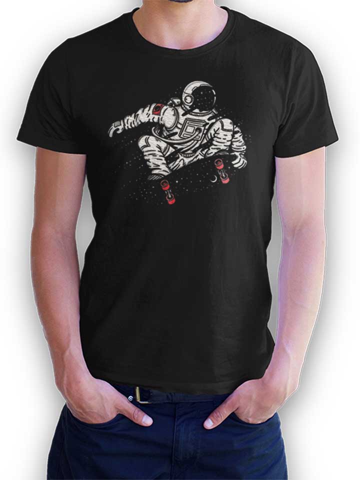 Space Skater Astronaut 02 T-Shirt black L