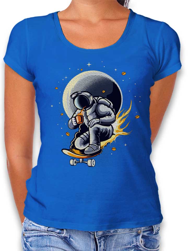 Space Skater Astronaut Damen T-Shirt royal L