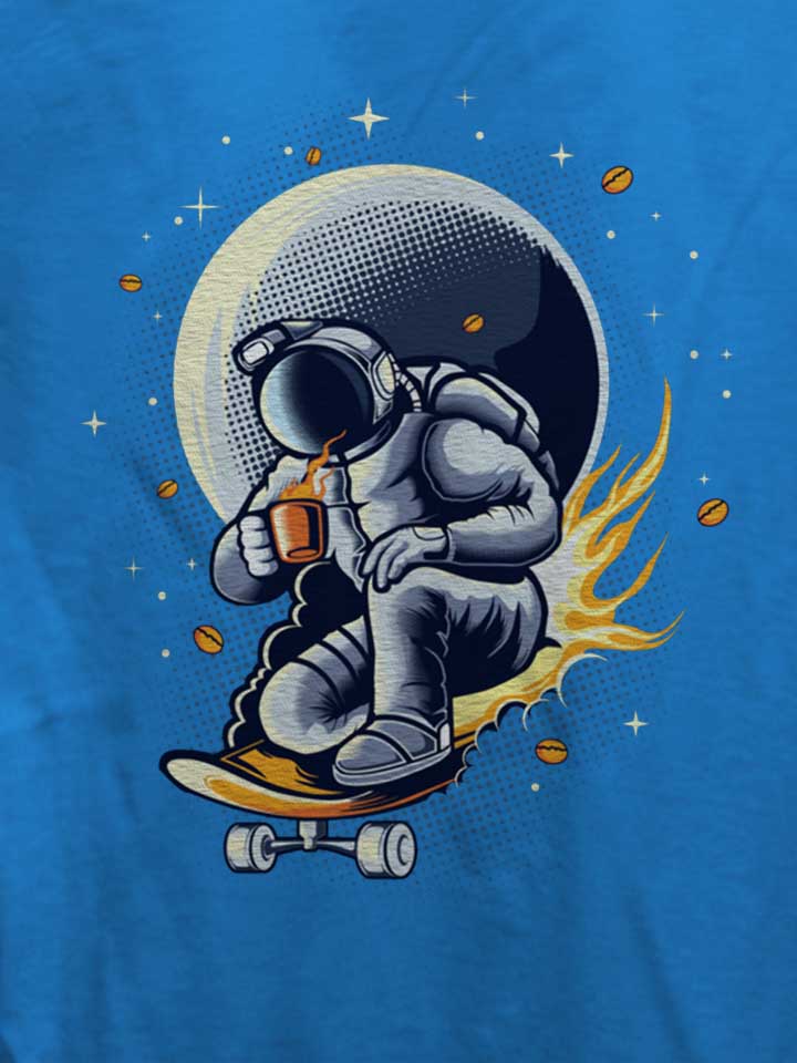 space-skater-astronaut-damen-t-shirt royal 4