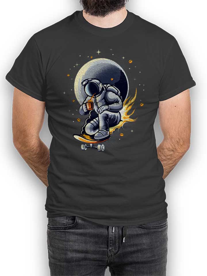 Space Skater Astronaut T-Shirt dark-gray L