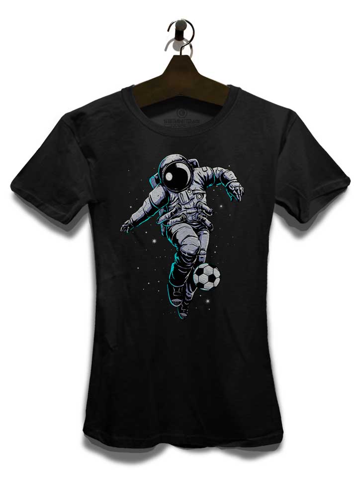 space-soccer-astronaut-damen-t-shirt schwarz 3