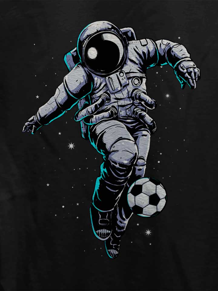 space-soccer-astronaut-damen-t-shirt schwarz 4