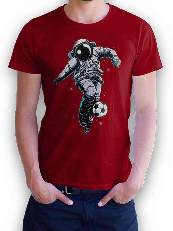 Space Soccer Astronaut T-Shirt bordeaux L