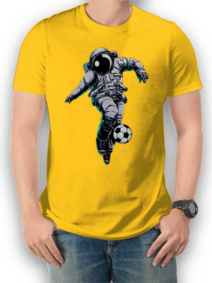 Space Soccer Astronaut T-Shirt yellow L