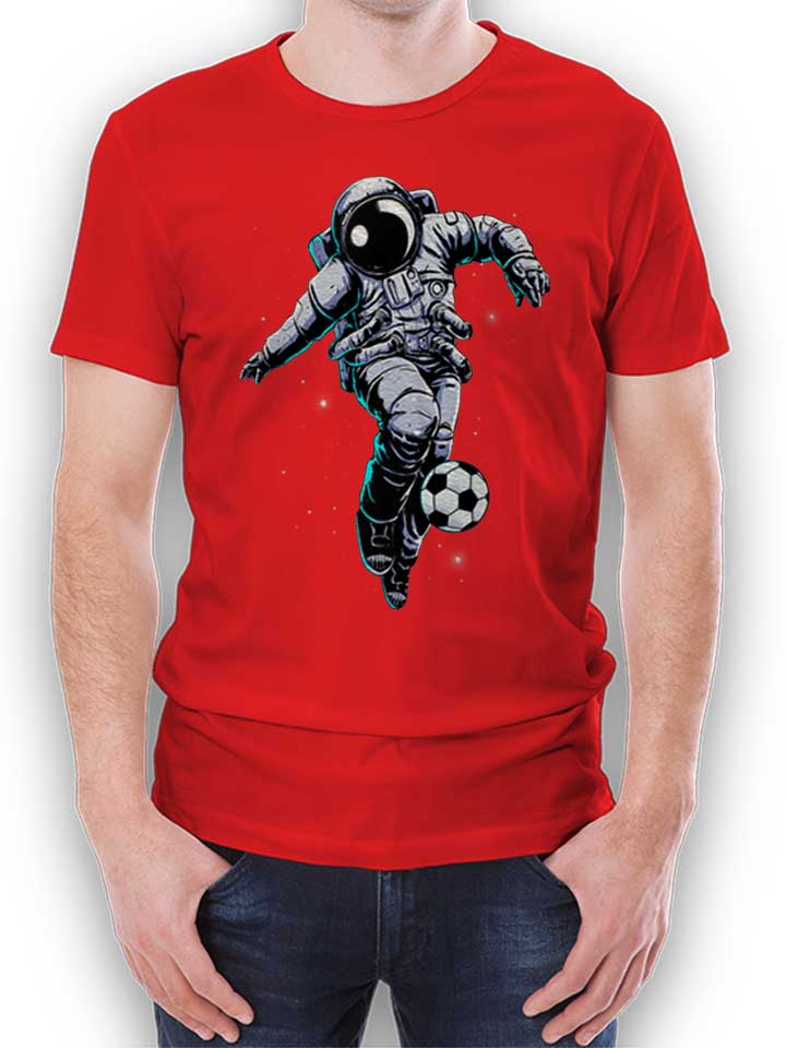 Space Soccer Astronaut T-Shirt red L
