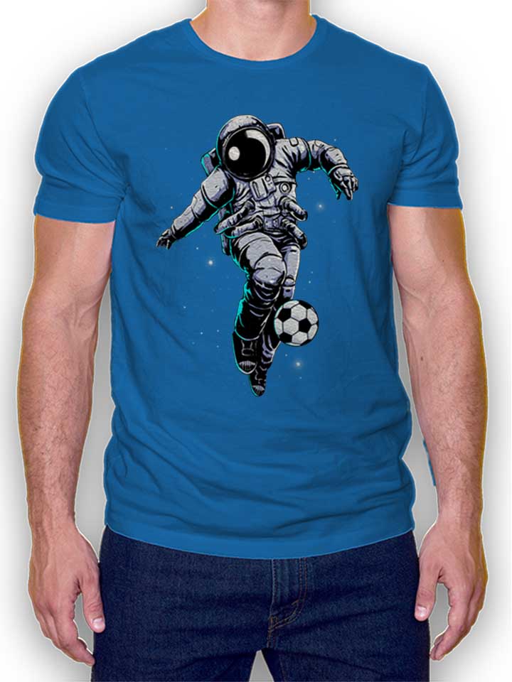 Space Soccer Astronaut T-Shirt bleu-roi L
