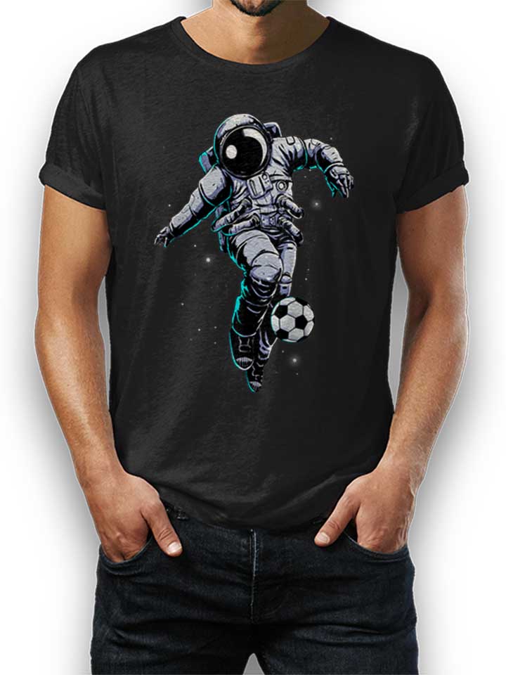 Space Soccer Astronaut T-Shirt schwarz L
