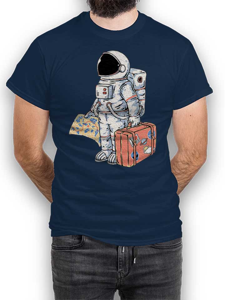 Space Traveler 02 Camiseta azul-marino L