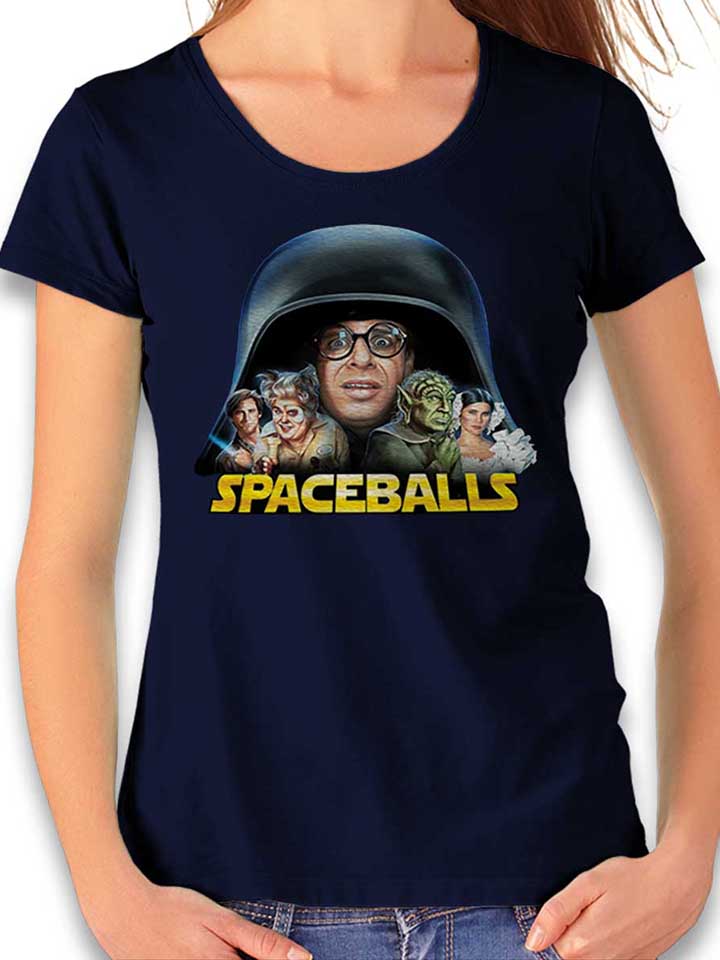 Spaceballs Damen T-Shirt dunkelblau L