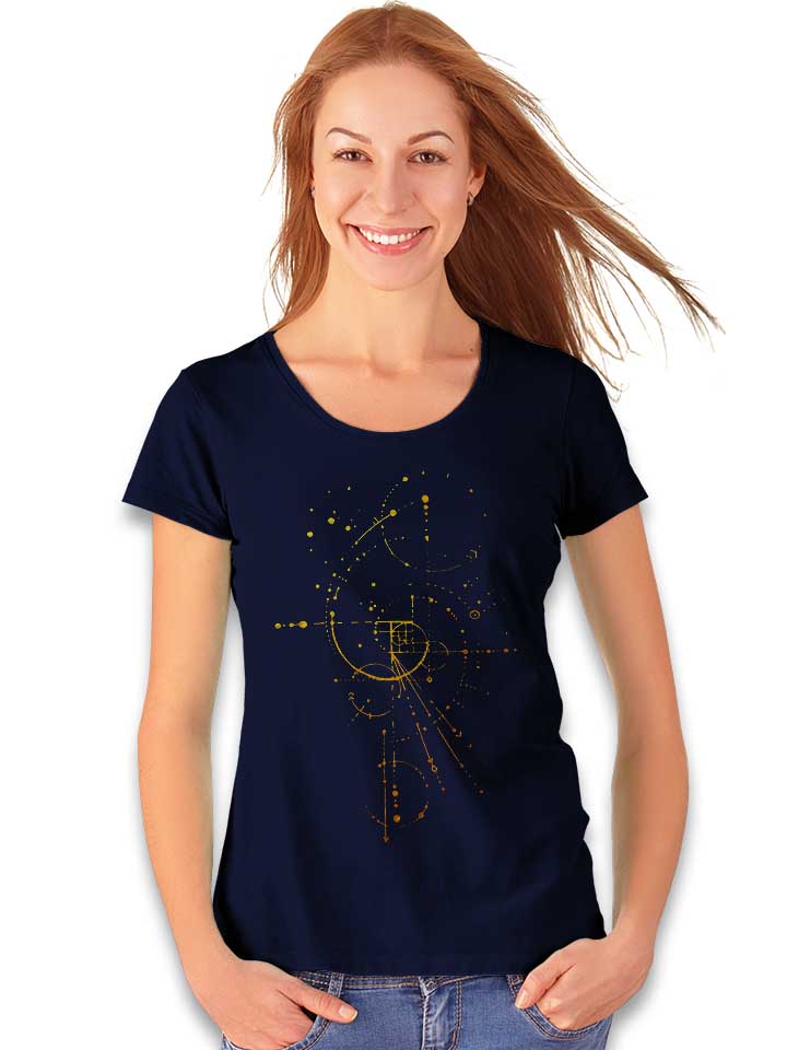 sparkle-golden-ratio-damen-t-shirt dunkelblau 2