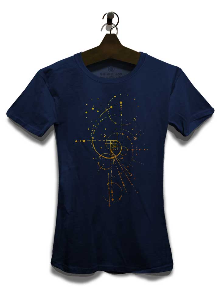 sparkle-golden-ratio-damen-t-shirt dunkelblau 3
