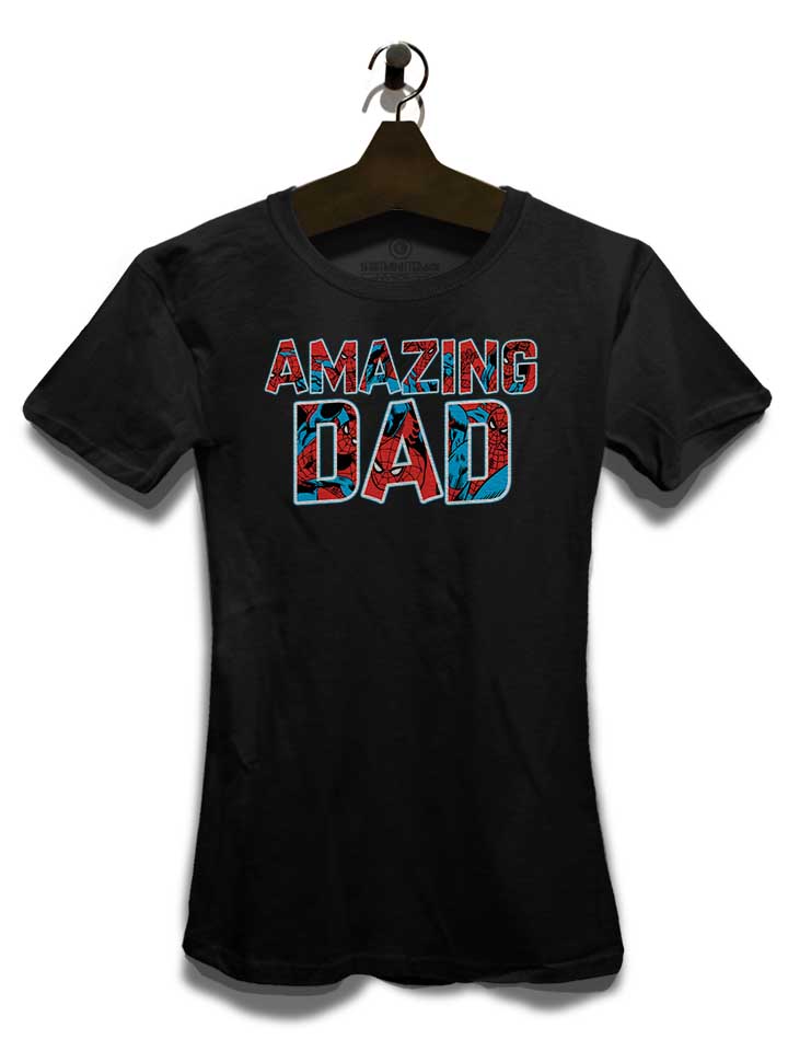 spiderman-dad-baseball-tee-damen-t-shirt schwarz 3