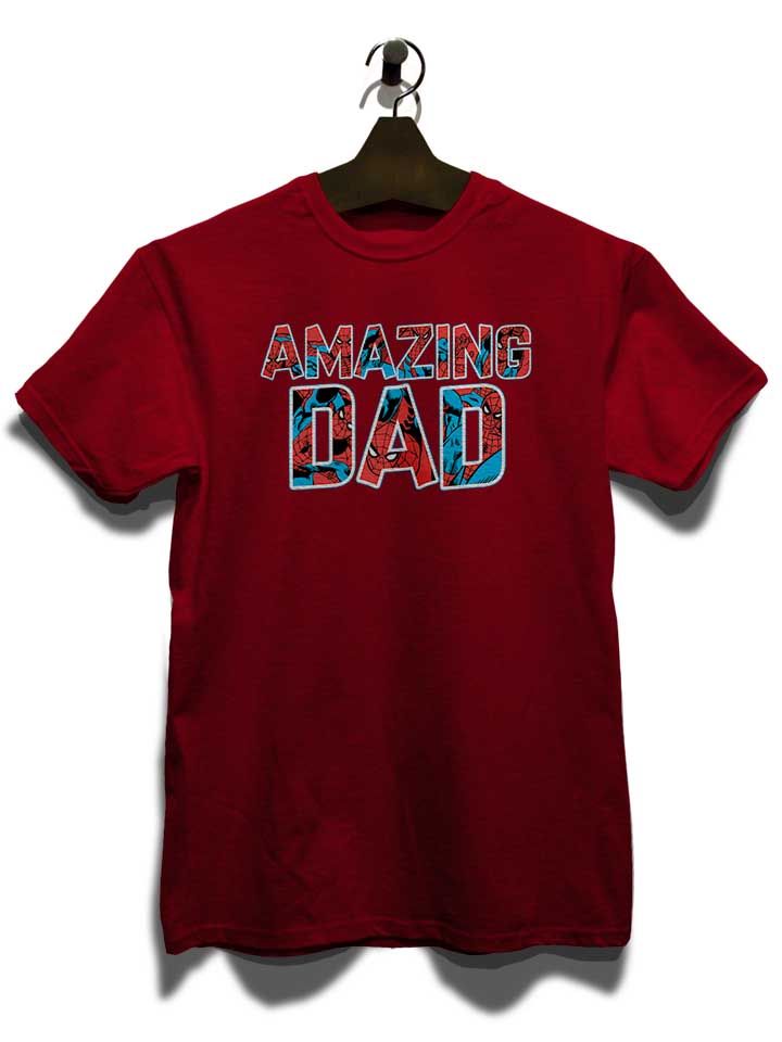 spiderman-dad-baseball-tee-t-shirt bordeaux 3