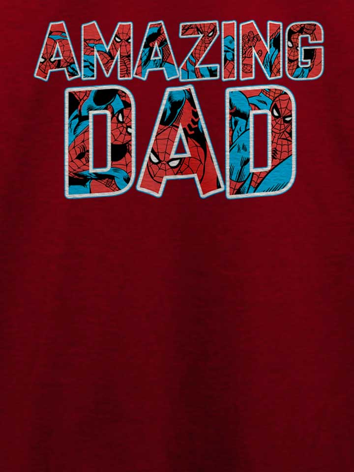 spiderman-dad-baseball-tee-t-shirt bordeaux 4