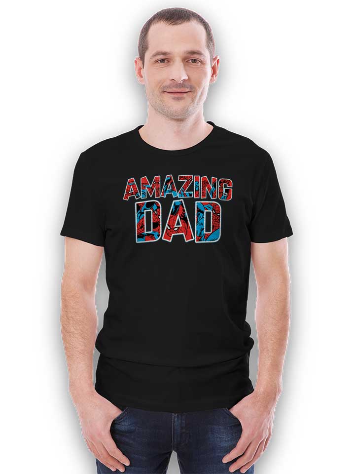 spiderman-dad-baseball-tee-t-shirt schwarz 2