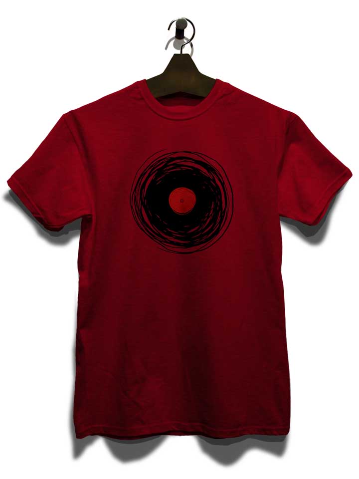 spinning-vinyl-art-t-shirt bordeaux 3