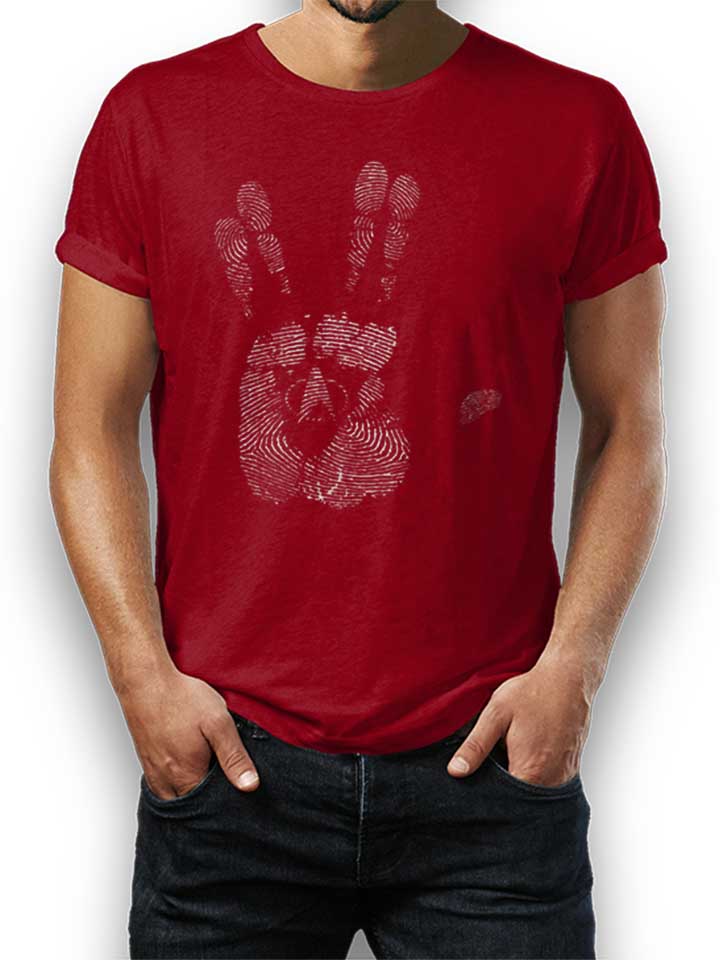 Spock Hand T-Shirt maroon L