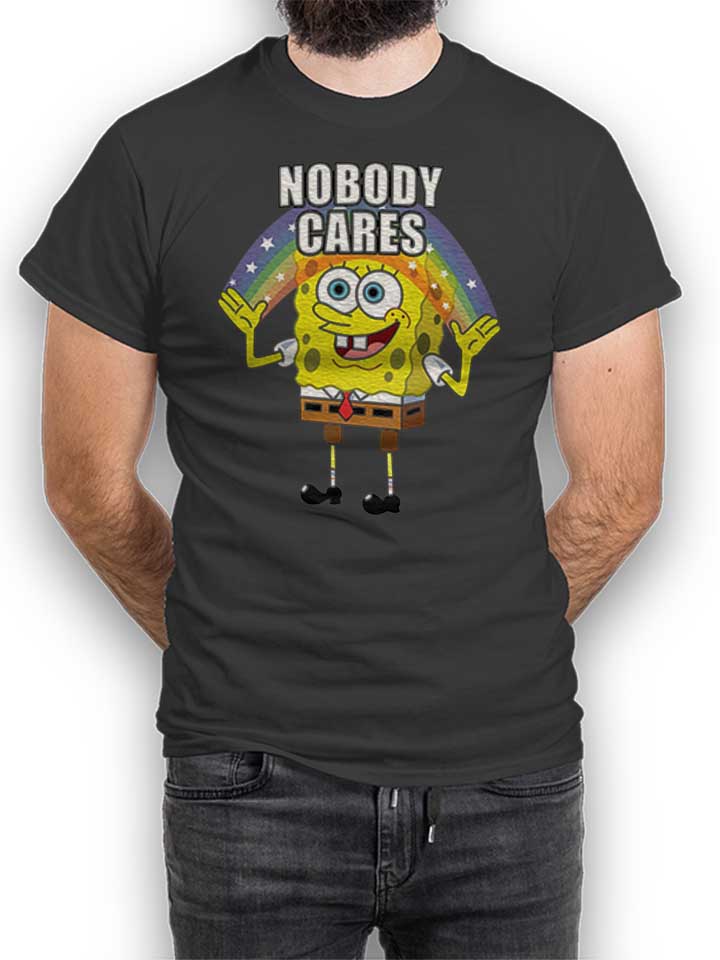 Spongebob Nobody Cares T-Shirt dunkelgrau L