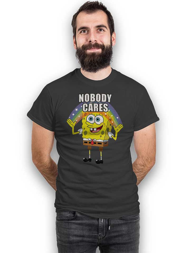 spongebob-nobody-cares-t-shirt dunkelgrau 2