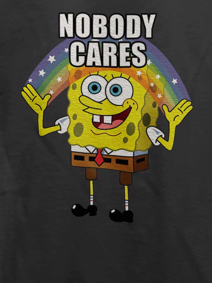 spongebob-nobody-cares-t-shirt dunkelgrau 4