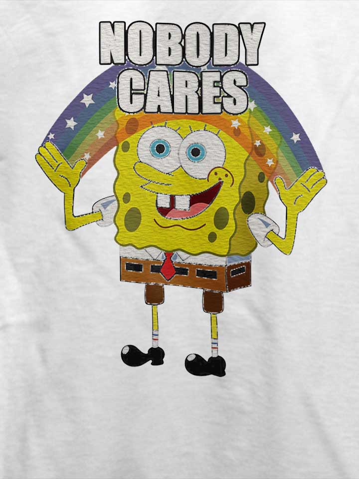 spongebob-nobody-cares-t-shirt weiss 4