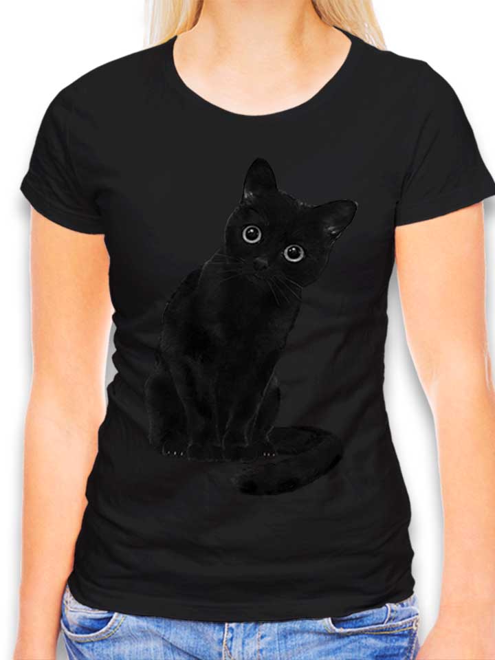 spooky-cute-cat-damen-t-shirt schwarz 1