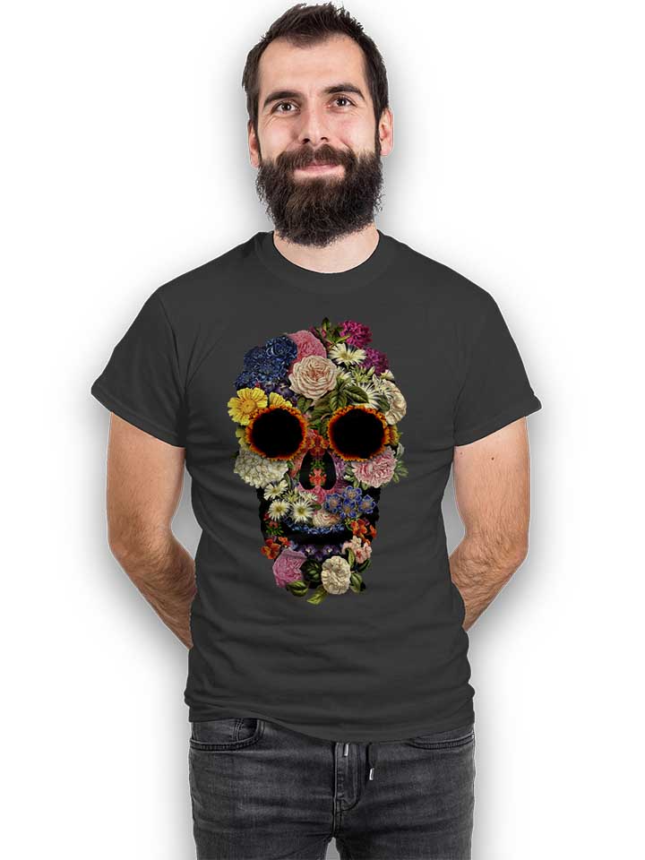 spring-flowers-skull-t-shirt dunkelgrau 2