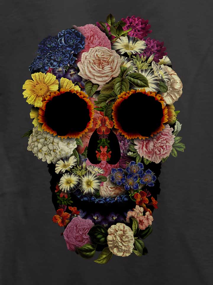 spring-flowers-skull-t-shirt dunkelgrau 4