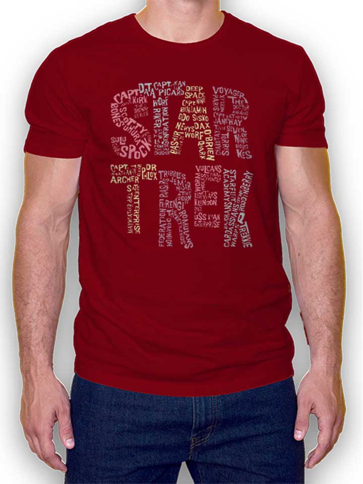 Star Cast Trek T-Shirt bordeaux L