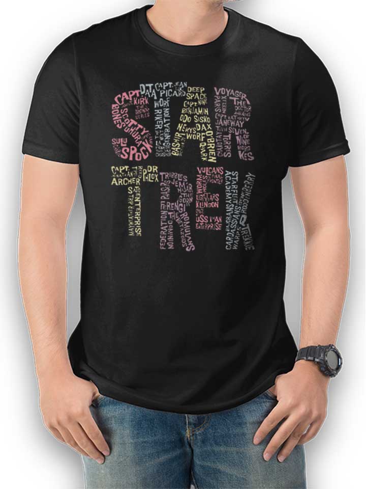 Star Cast Trek T-Shirt schwarz L