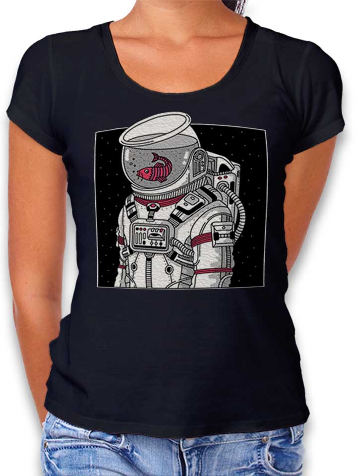 Star Fish Astronaut Womens T-Shirt black L