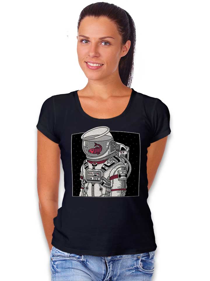 star-fish-astronaut-damen-t-shirt schwarz 2