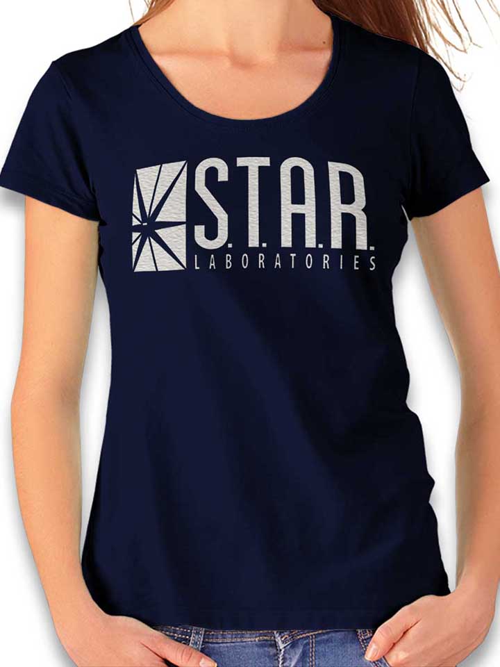 Star Labs Logo Damen T-Shirt dunkelblau L