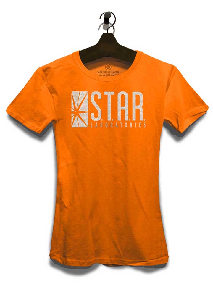 star-labs-logo-damen-t-shirt orange 3