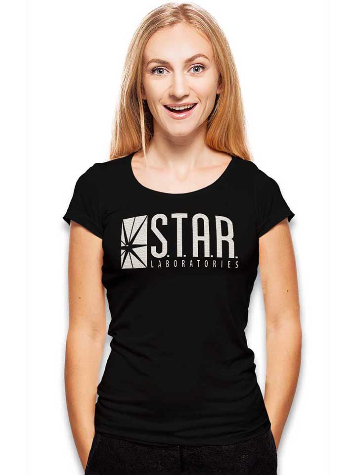 star-labs-logo-damen-t-shirt schwarz 2