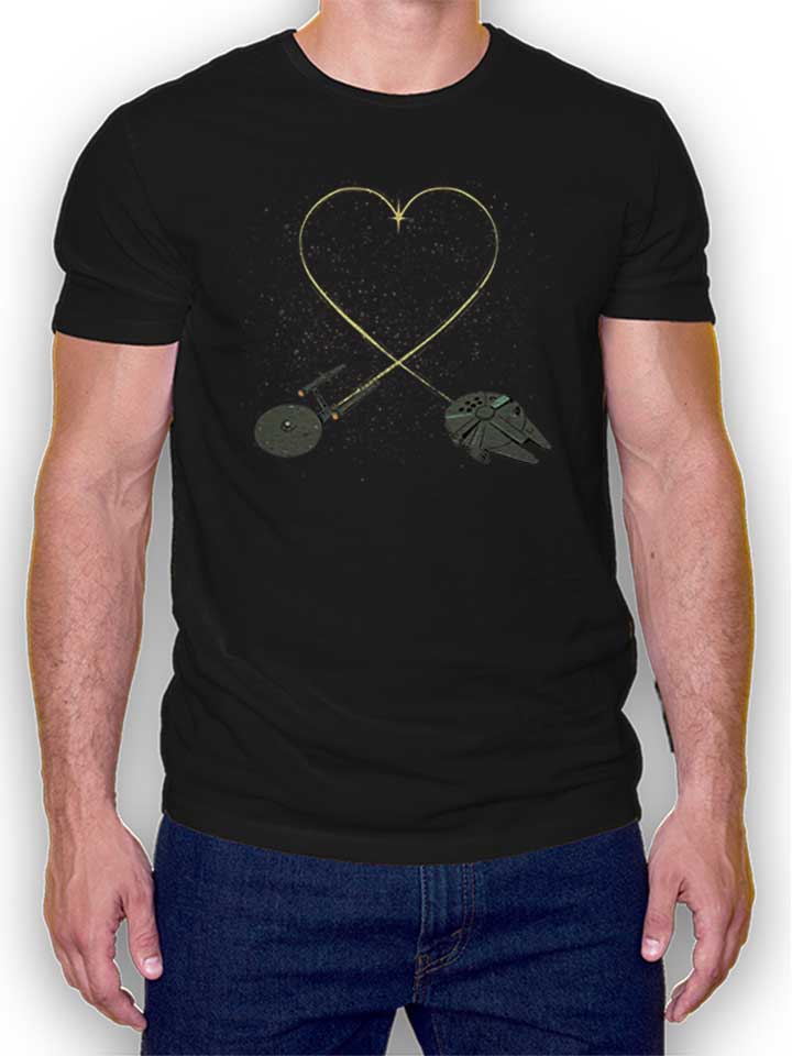 Star Trek Wars Love T-Shirt schwarz L
