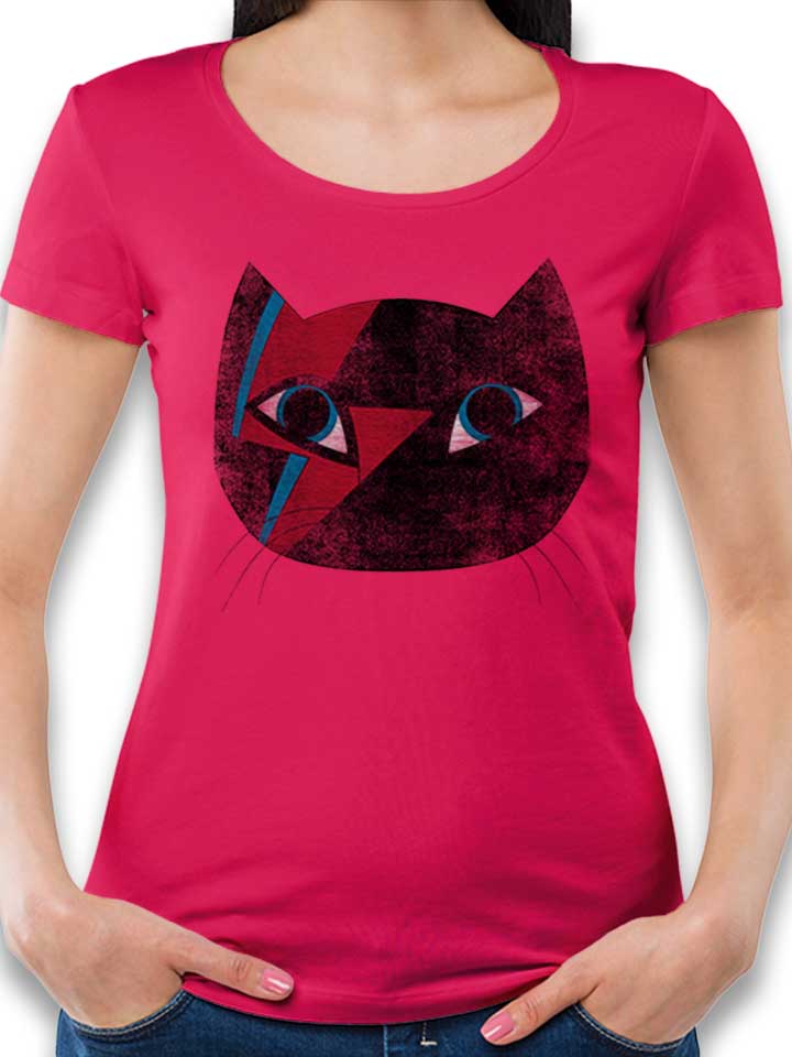 Stardust Cat Damen T-Shirt fuchsia L