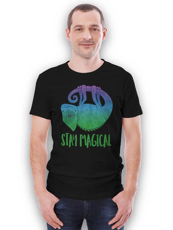 stay-magical-chameleon-t-shirt schwarz 2