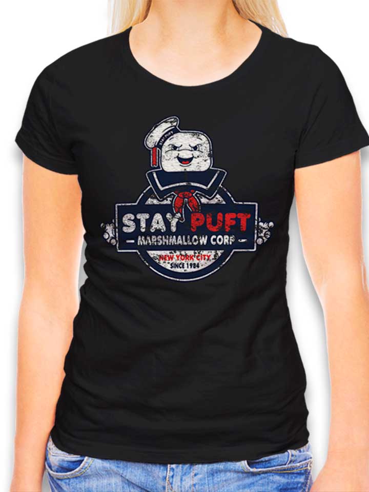 Stay Puft Marshmallow Damen T-Shirt schwarz L