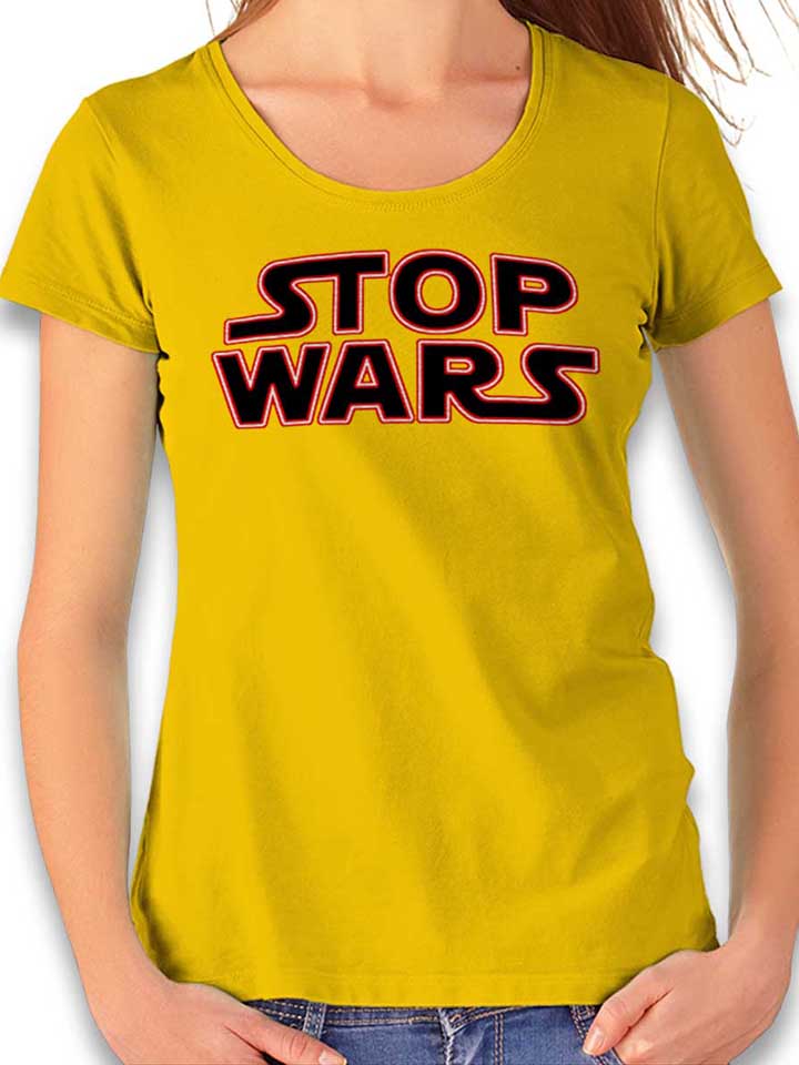 Stop Wars Damen T-Shirt gelb L