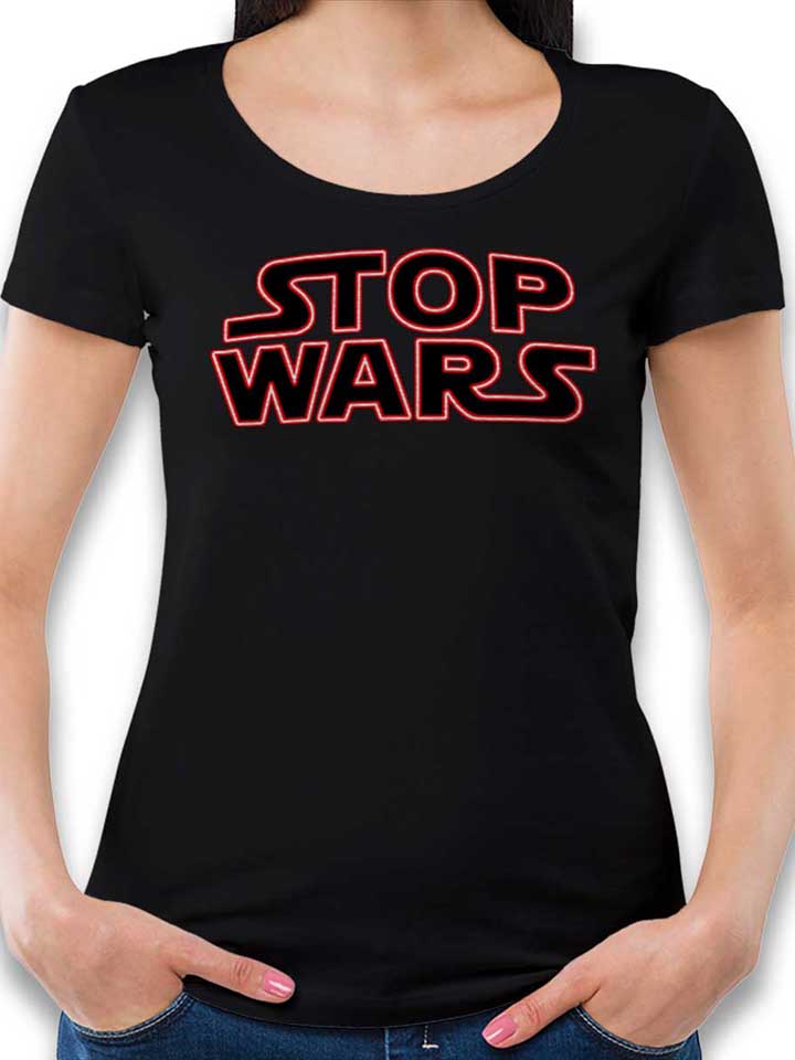 stop-wars-damen-t-shirt schwarz 1
