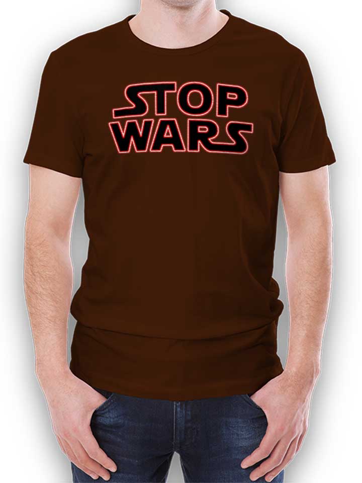 Stop Wars Camiseta marrn L